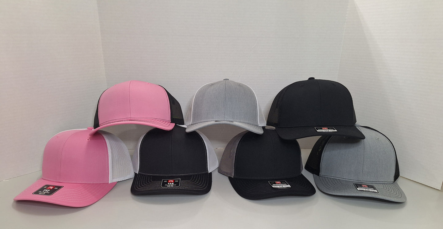 Fish, duck, deer and hook Richardson Trucker hat