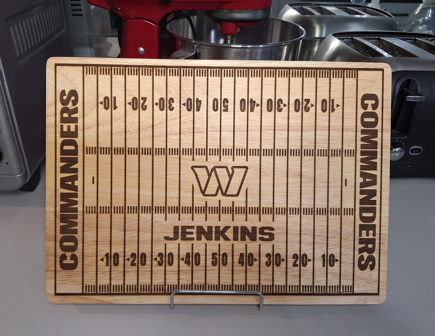 Football inspired custom engraved Cutting/Charcuterie Board